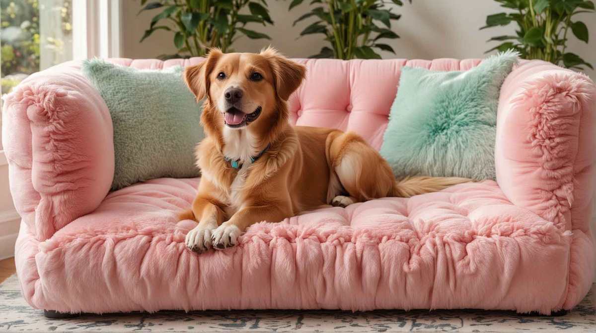Pink Dog Sofa: The Perfect Touch of Glamour for Your&nbsp;Pup!
